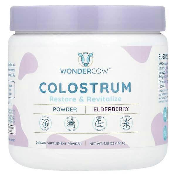 Wondercow, Colostrum Powder, Elderberry, 5.15 o (146 g)