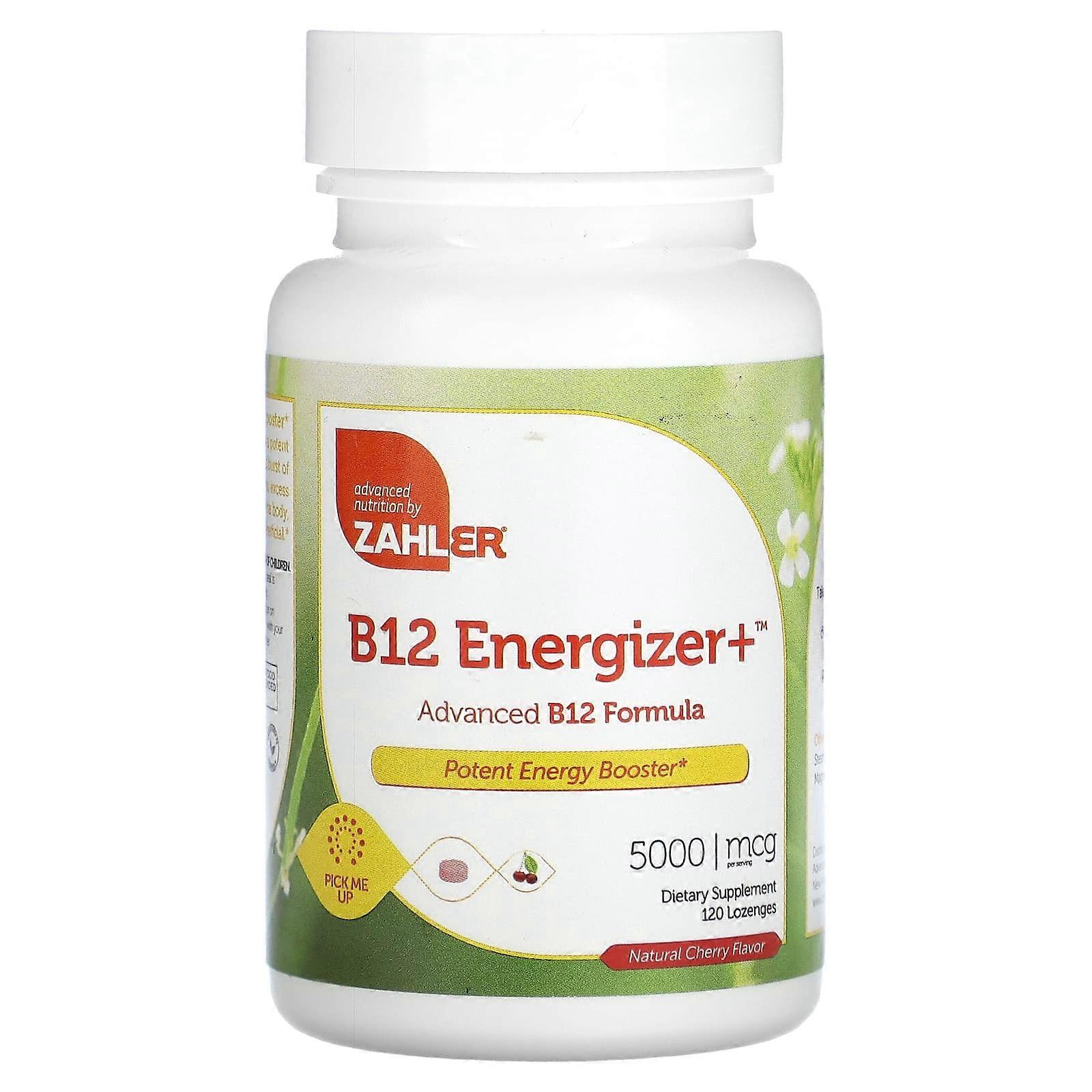 B12 Energizer+, Advanced B12 Formula, Natural Cherry, 5,000 mcg, 120 Lozenges