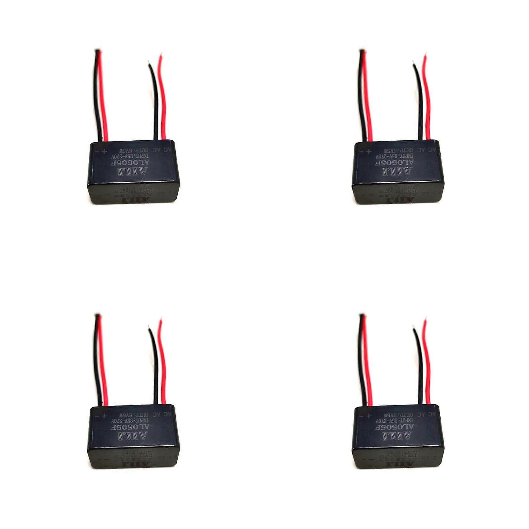Lot de 4 mini-transformateurs 5 W AC 220 V vers DC 5 V/1 A, étanches, enrobés époxy, alimentation électrique, module de commutation d'isolement