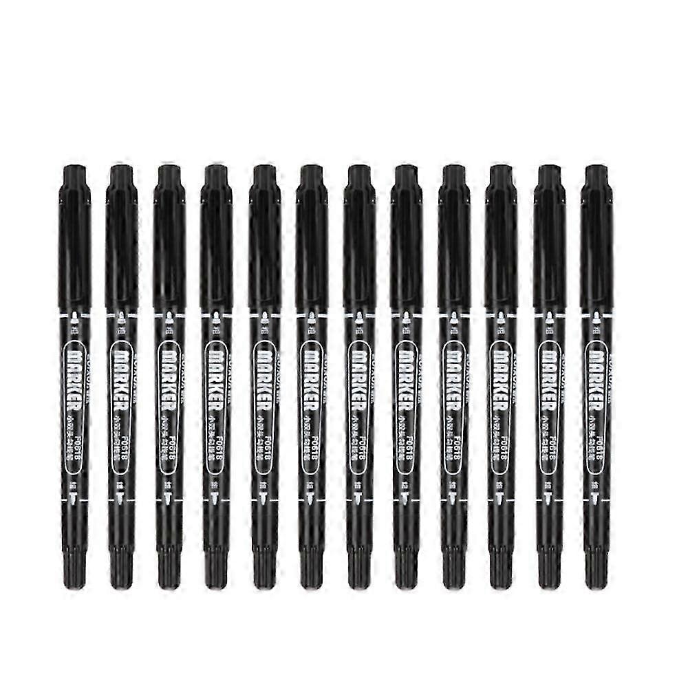 25-26 Twin Tip Permanent Markers, 12 Pack for Art and Craft