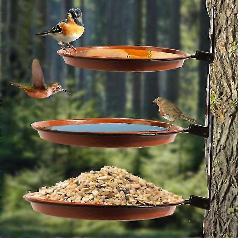 25-26 Bird Trays Tree Mounted for Bird Feeder, Tree Mounted Bird Bath Bowl