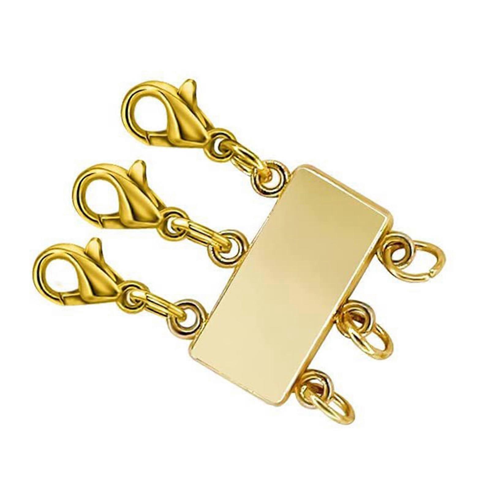 ✪ Gold Silver Separator for Stackable Necklaces and Chains Layered Necklace Clasp