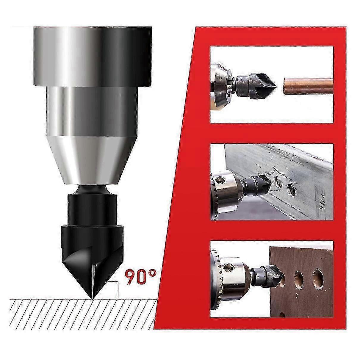 Deburring Chamfer Tool Set, 2PCS External Internal Rotary Deburring & Chamfer Tool, External Debur 26s