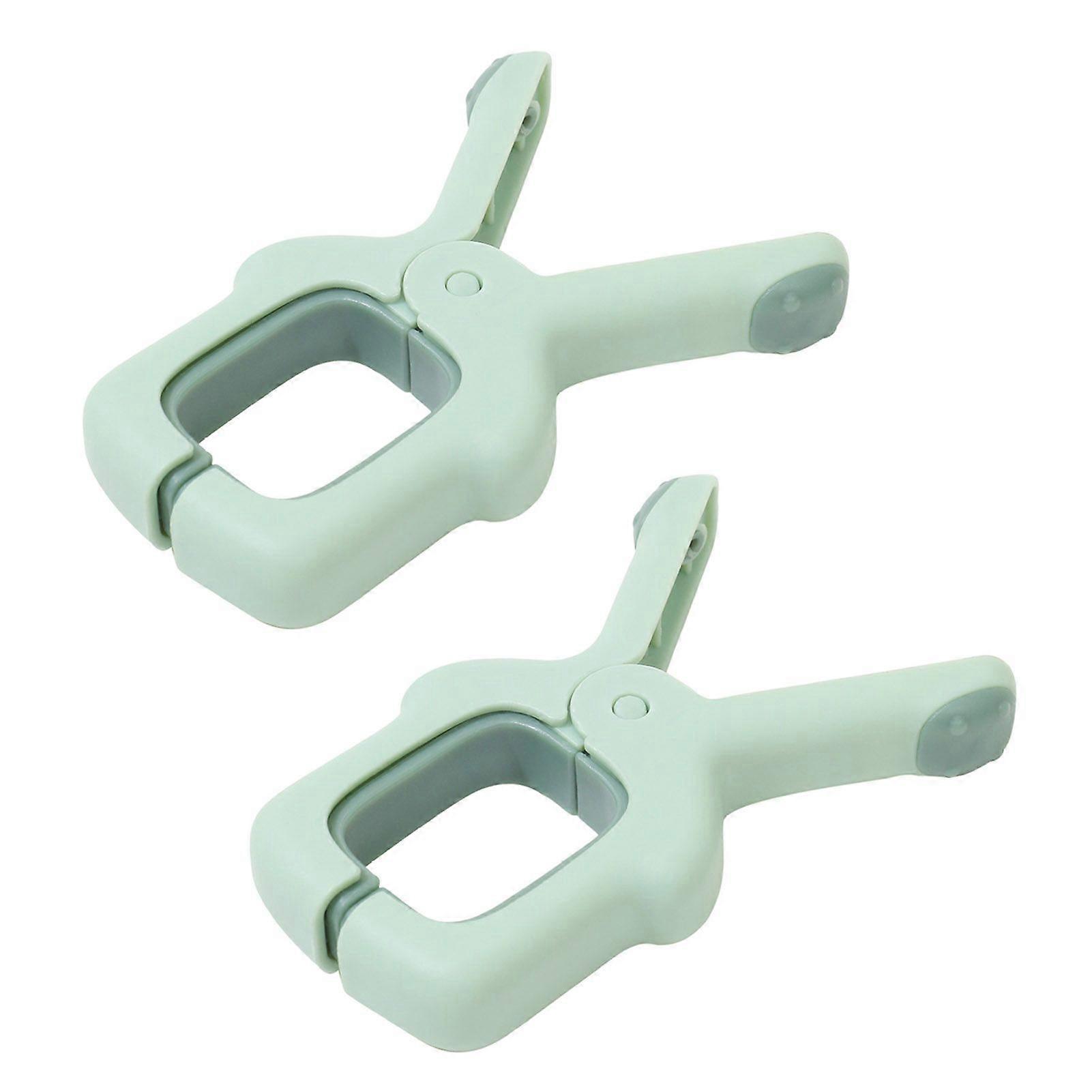 Jikaixiang 2Pcs Heavy Duty Clothes Clips with Anti-Slip Spring Mechanism Large Beach Towel Clips Multipurpose Laundry Pins
