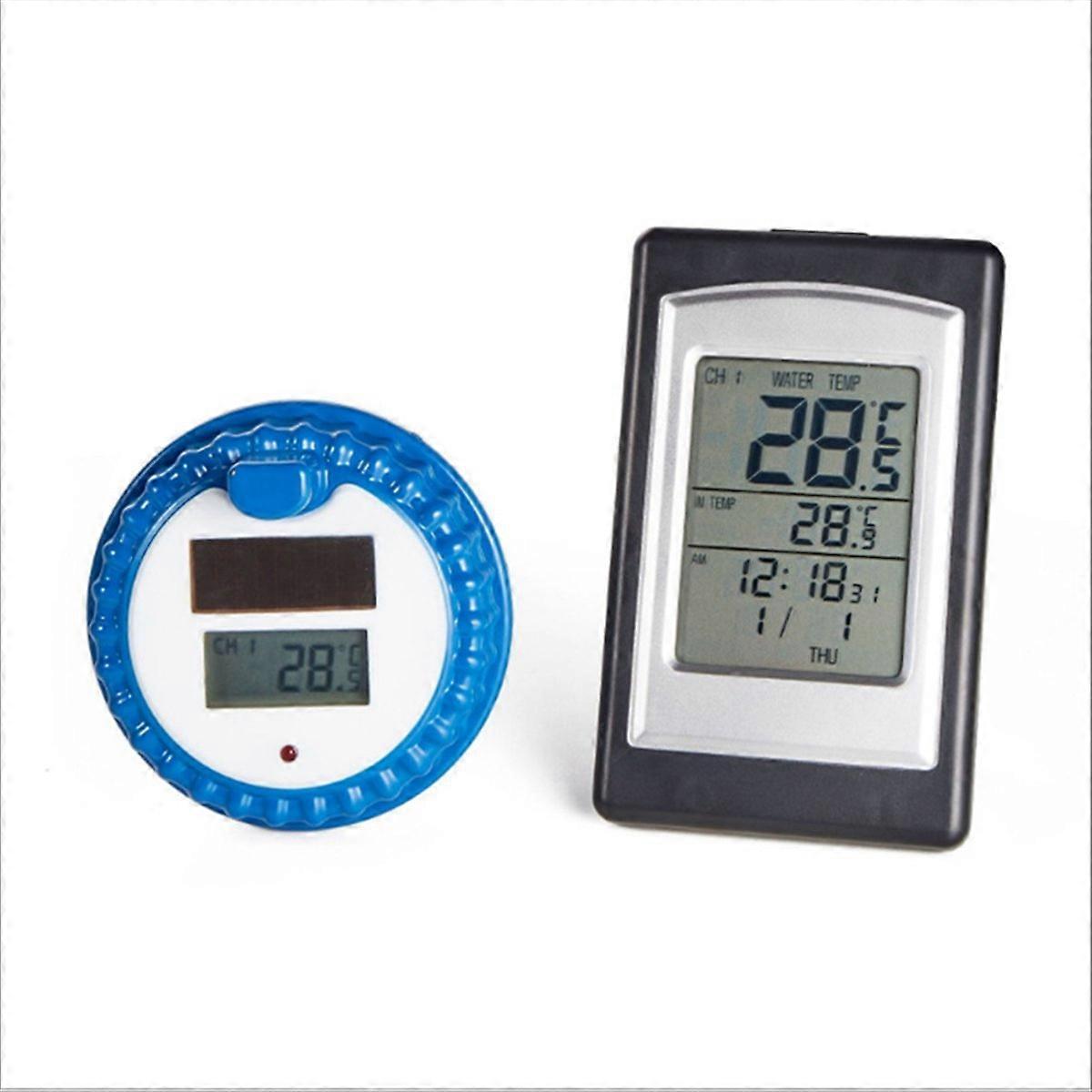 Wireless Solar Pool Thermometer Indoor and Outdoor Thermometer