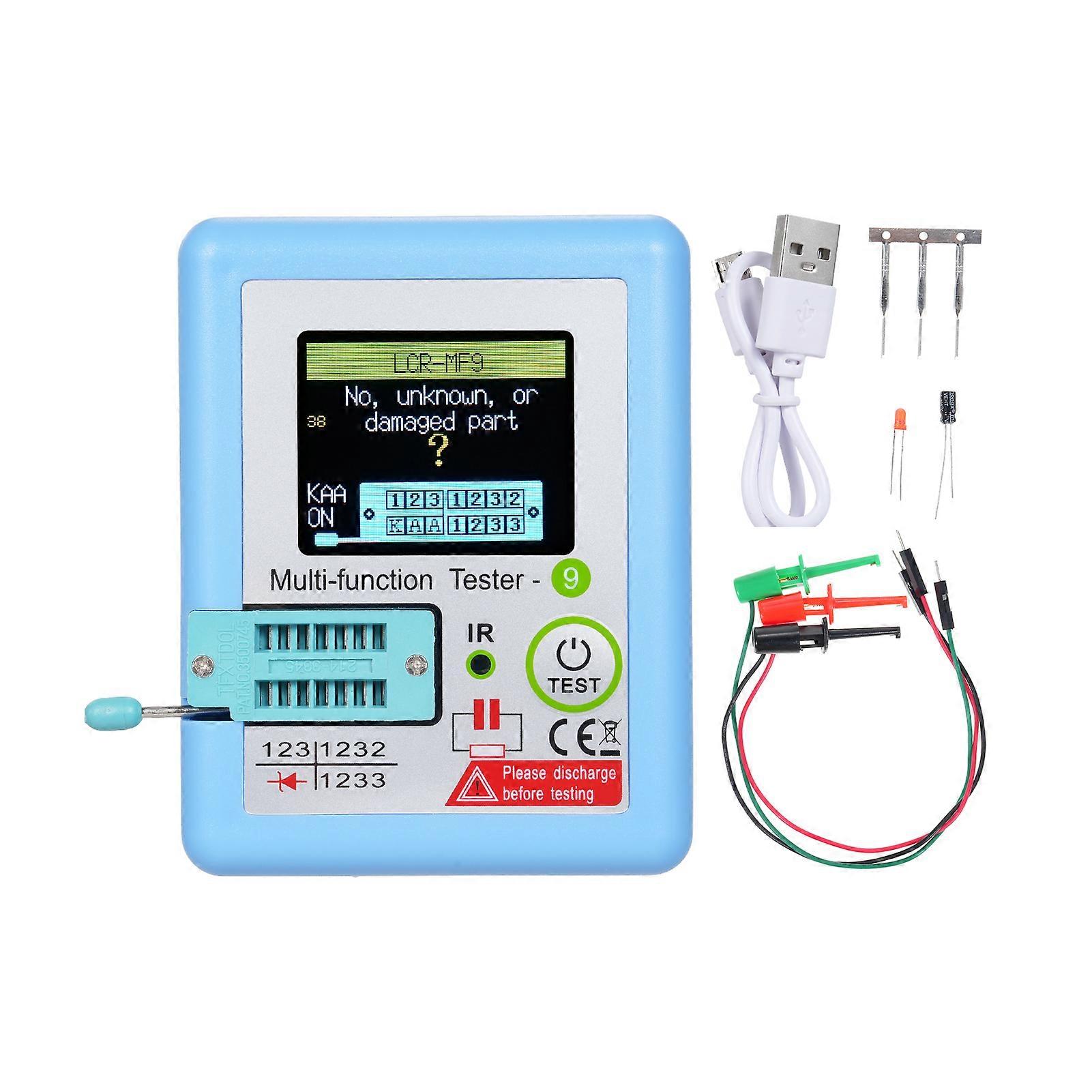 LCR-MF9 1.8'' TFT LCD Display Multi-meter Transistor Tester Diode Triode Capacitor Resistor Test Meter MOSFET NPN PNP Triac MOS