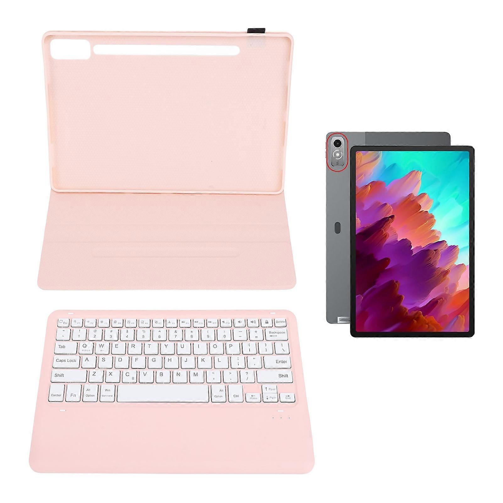 Tablet Case Cover Rechargeable Magnetic Keyboard Set TB 370FU Ultra Light Shell with Pen Holder for Tab P12 12.7 Inch 2023 Rose 