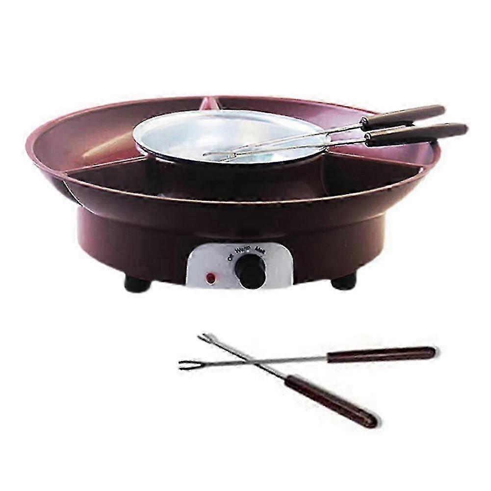 25-26 Fondue Pot Set,electric Chocolate Fondue Maker With 4 Forks, Cheese Melting Fondue Machine Kit,temp