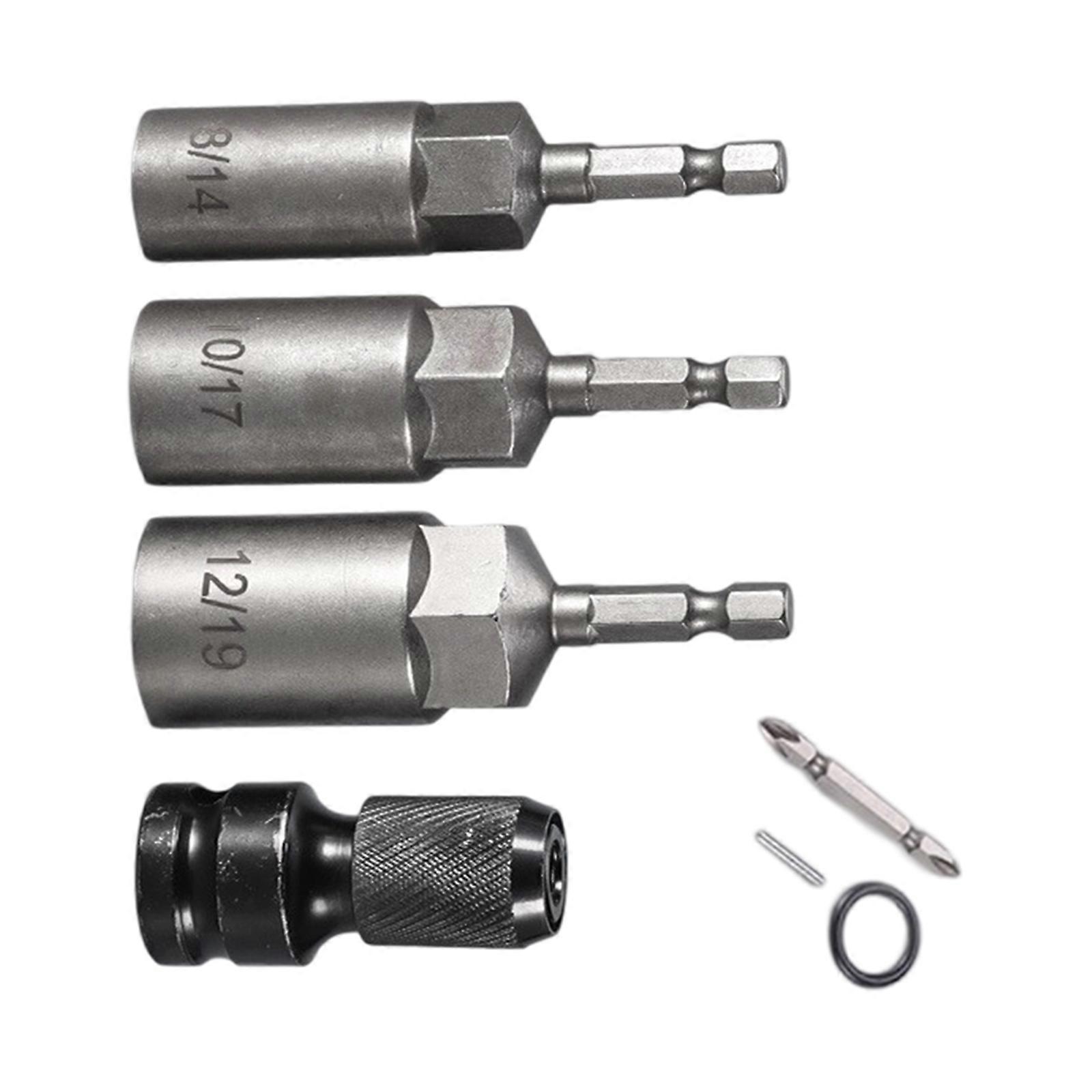 Multiple Size Retractable Hexagonal Socket Wrench Kit 8/14/10/17/12/19mm Suitable For Industrial Assembly & DIY Projects Multicolor