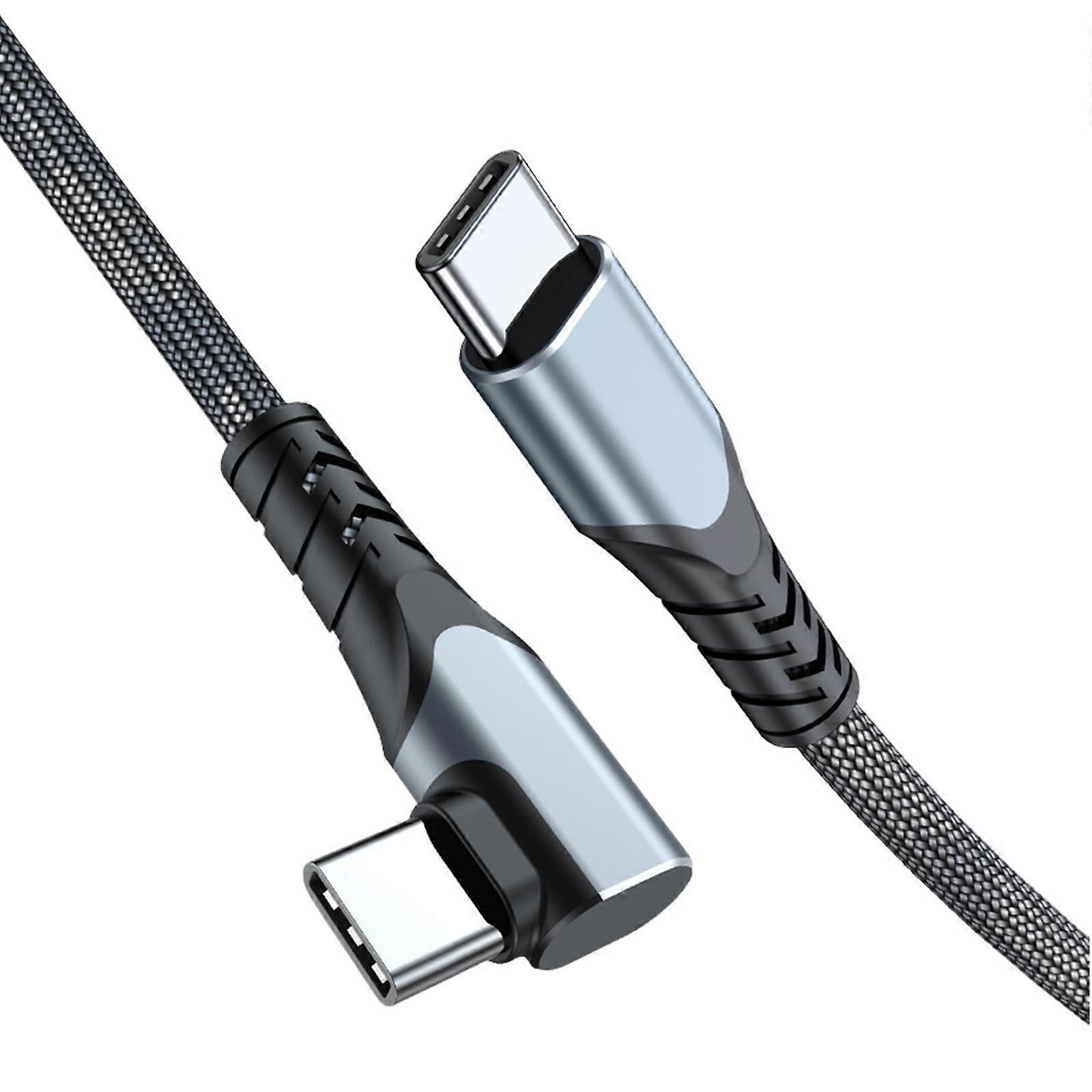 USB C Male to Type C Extension Data Charging Cable Right Angle Type C USB C Fast Charging Cable 100W Multicolor