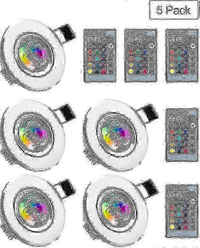 Born Pretty Led Downlight 5pcs Rgb Multicolor Light Bulbs With Remote Controls 220v 16 Colors Dimmable Daylight Ceiling Lamp Recessed Ceiling Light Ya