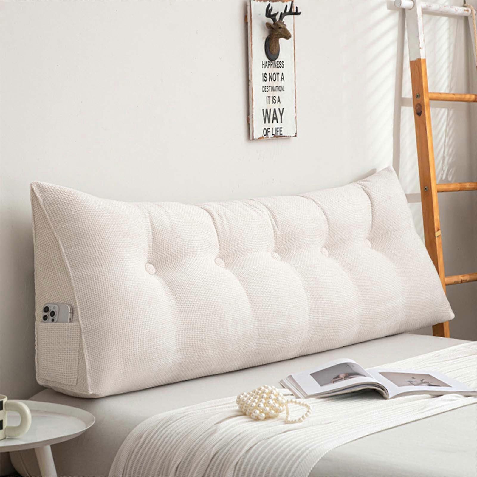 Triangular Reading Pillow For Bed And Sofa Ergonomic Support Cushion 150cm Size Cozy Reading Pillow