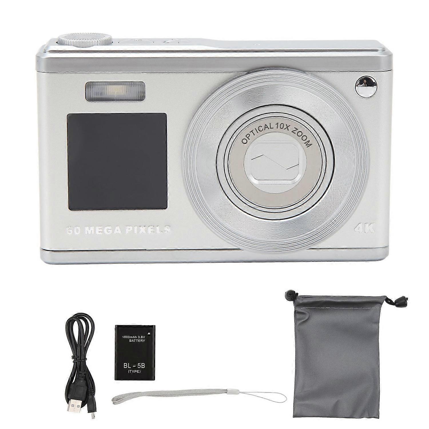 Digital Camera 2.88in IPS Screen Anti Shake 10X Optical Zoom 1000mAh Auto Focus Vlogging Camera Buil