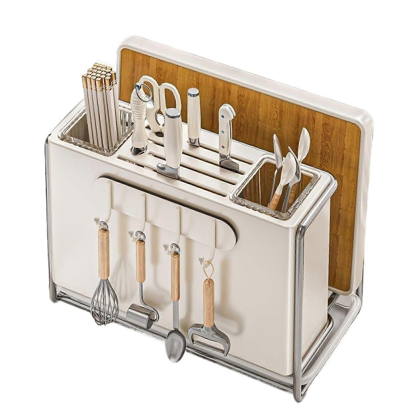 Kitchen Utensil Holder Model B Lazy Morden 2 Compartment Countertop Organizer For Flatware Spoon Spatula Elegant