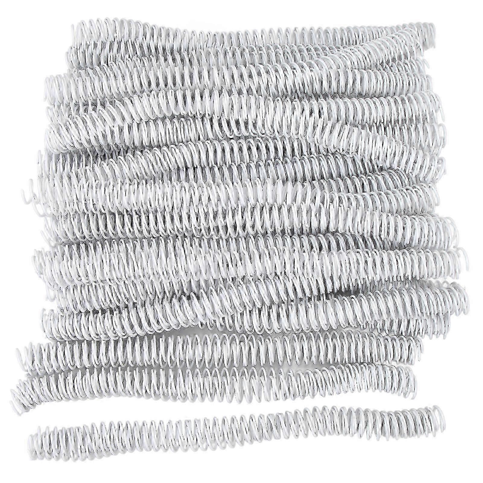 100PCS Spiral Binding Coils 16mm Diameter 48 Teeth 4:1 Binder Combs for A4 Paper White