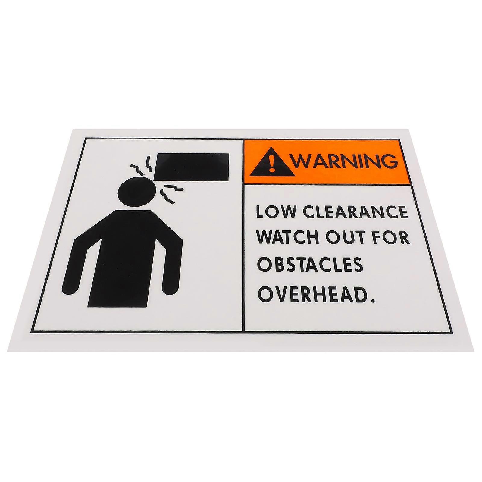 Watch Head Warning Sticker Sign for Caution Use Durable Material