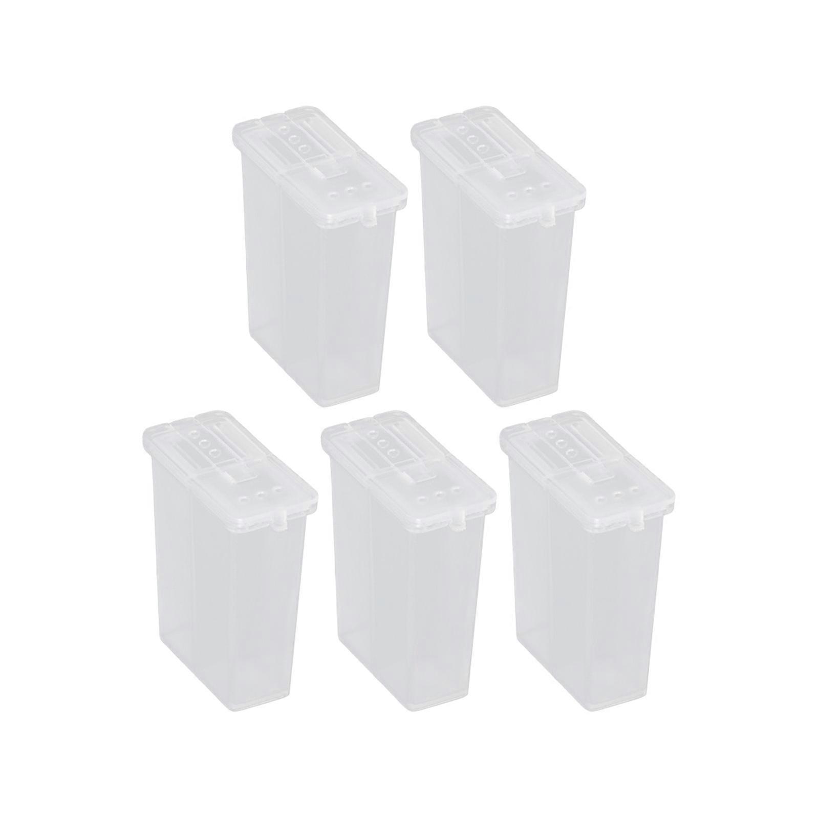 2 Sections Plastic Spice Organiser Practical Space Saving Design Seasoning Holder For Cooking Travel Essential Multicolor