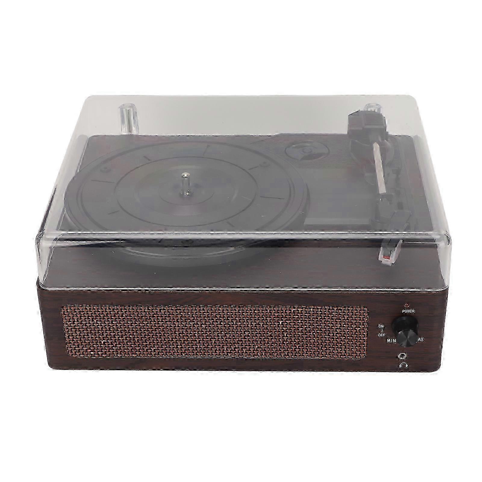 Vinyl Record Player BT Turntable Belt Driven 3 Speed Dustproof Built in Speaker with Cover Vintage Gramophone