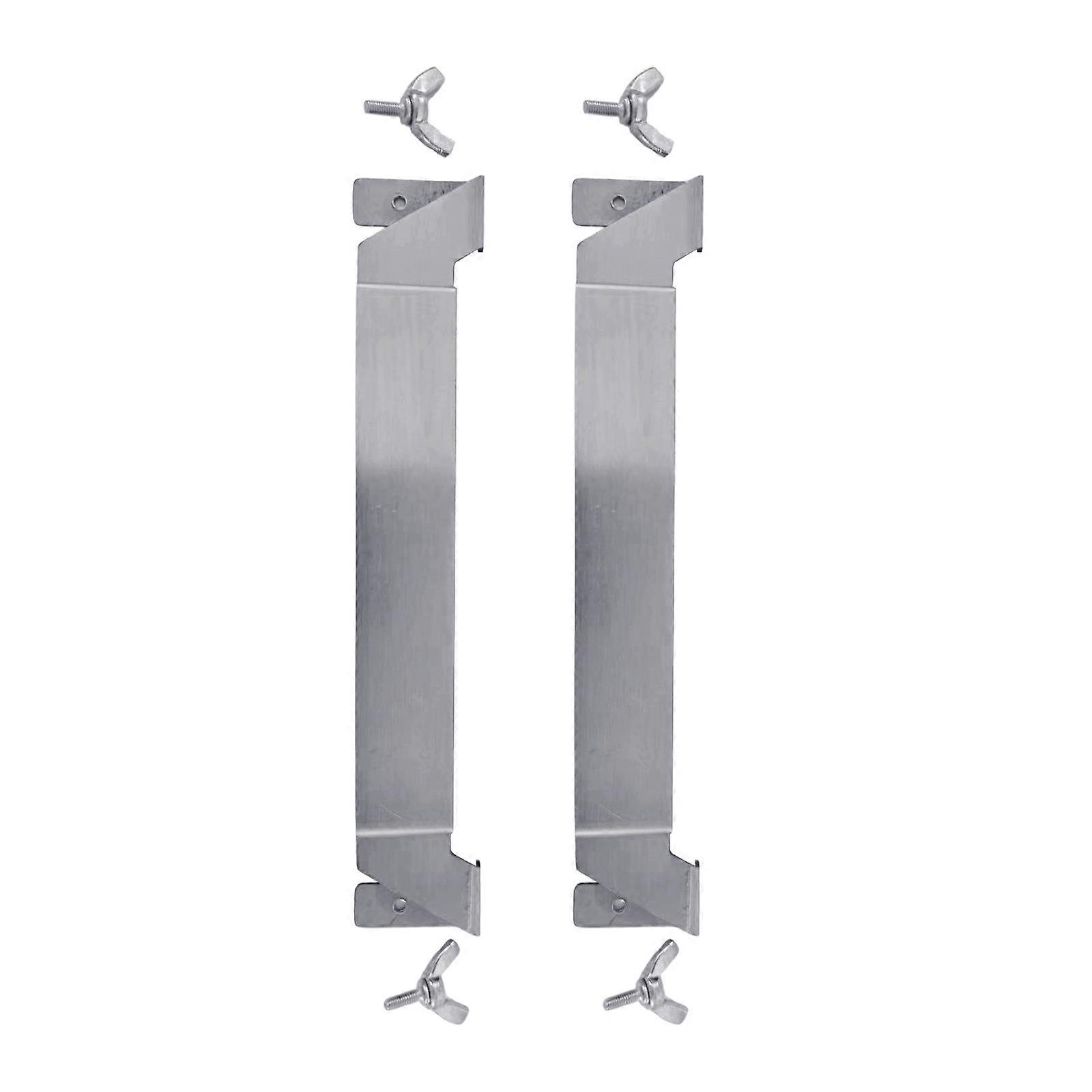 2pcs Stainless Steel Spatula Organizers Set Space Saving Solution Barbecue Tool Stand Griddle Accessories Multicolor