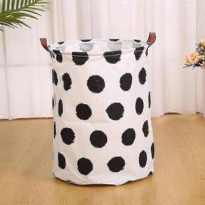 Freestanding Laundry Basket Collapsible Large Drawstring Clothes Hamper Storage With Leather Handle