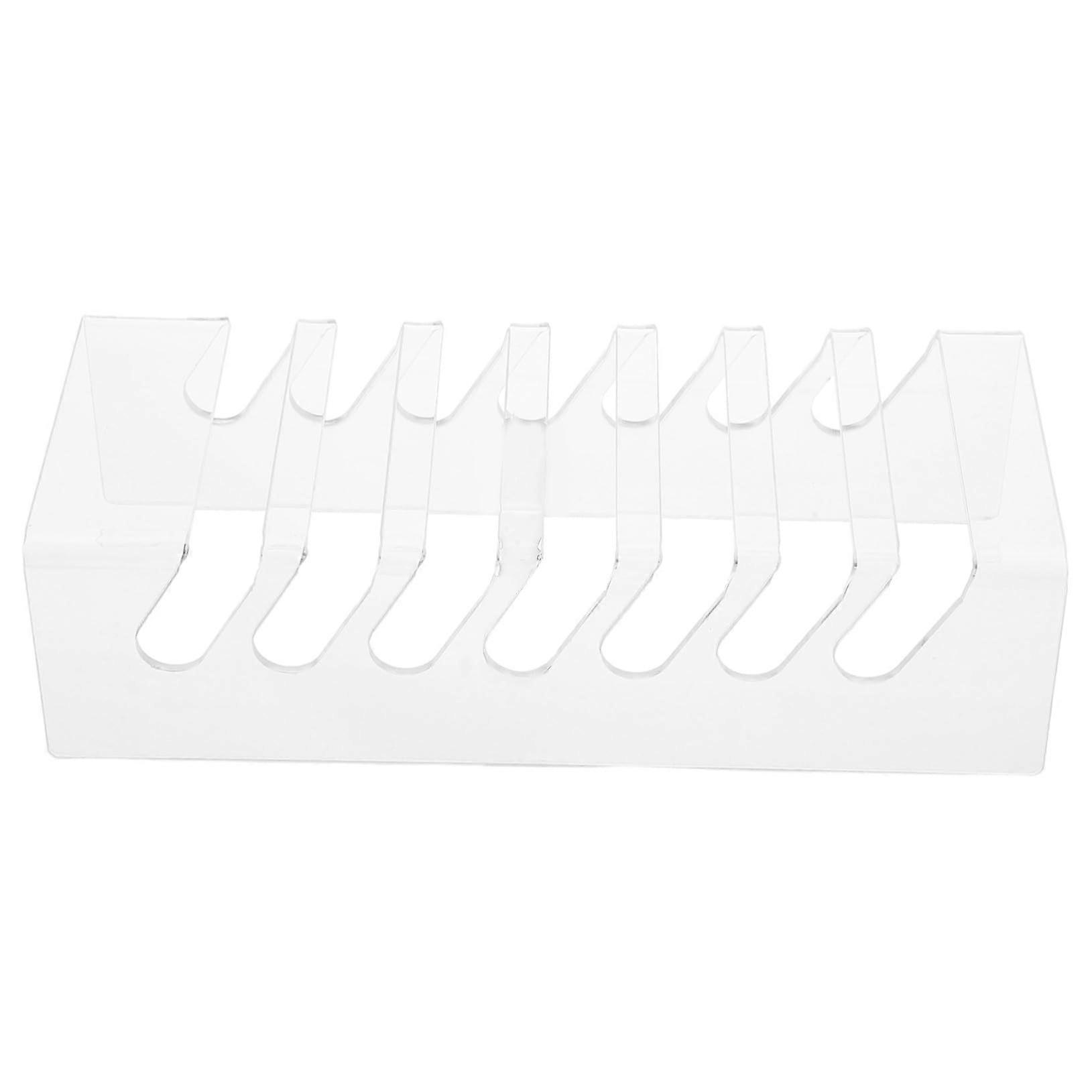 Acrylic Multidevice Stand For Desk Tablet And Phone Holder Organizer For Classroom And Office With Compact Design