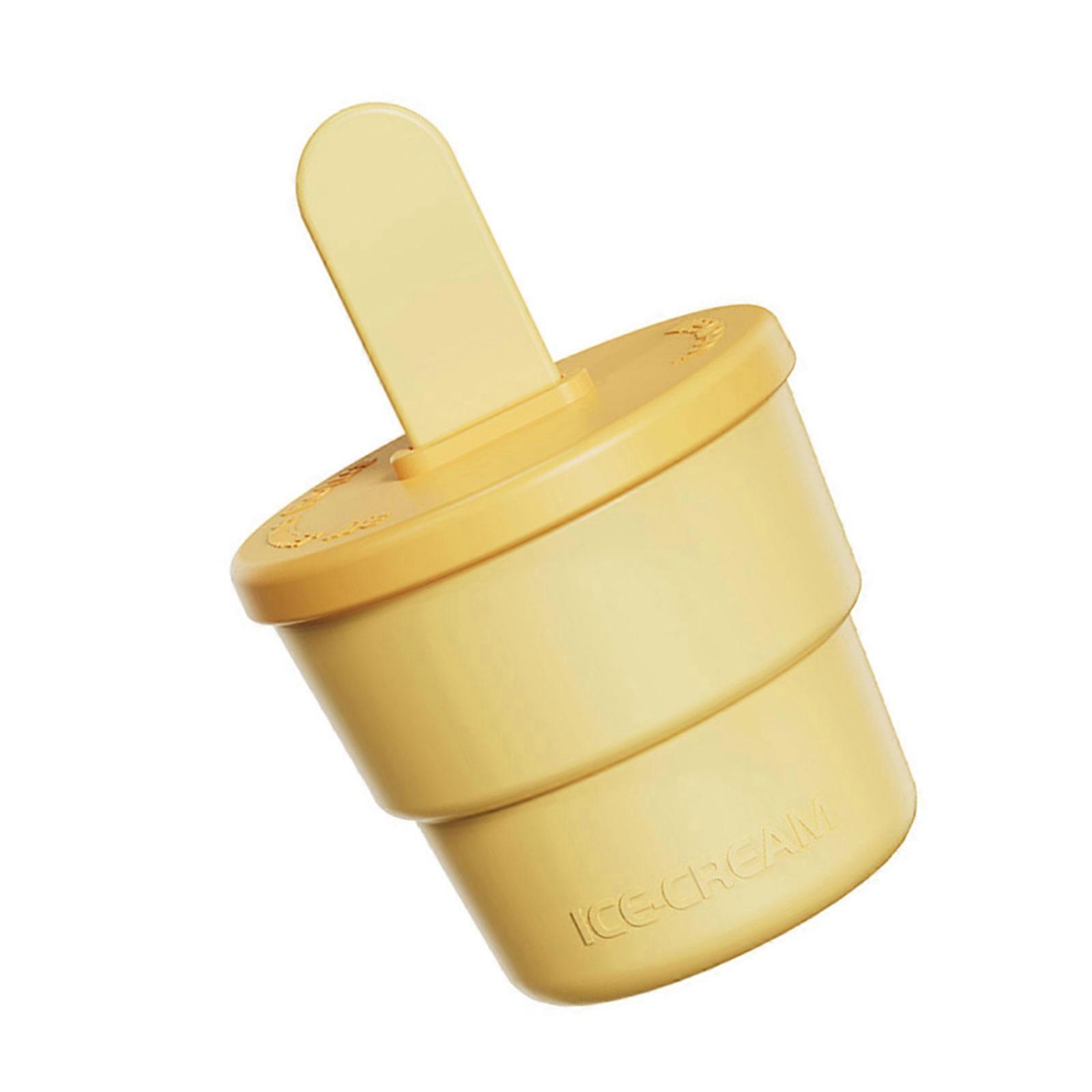 Flexible Silicone Popsicles Maker Functional Silicone Popsicles Molds Practical Ice Cream Popsicles Making Molds Tool  Yellow