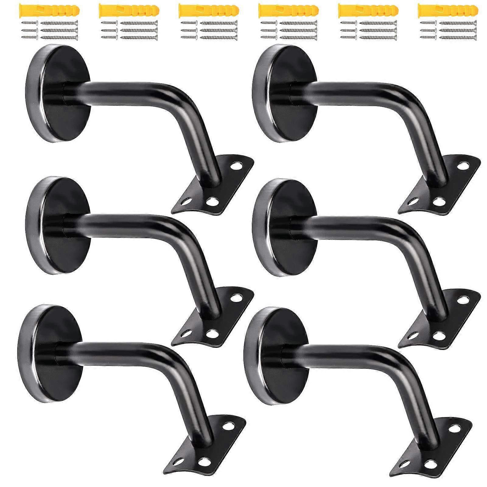 Round Rail Stair Brackets Rustproofed Round Handrails Brackets For Indoor Outdoor Architectural Guardrails Systems Multicolor