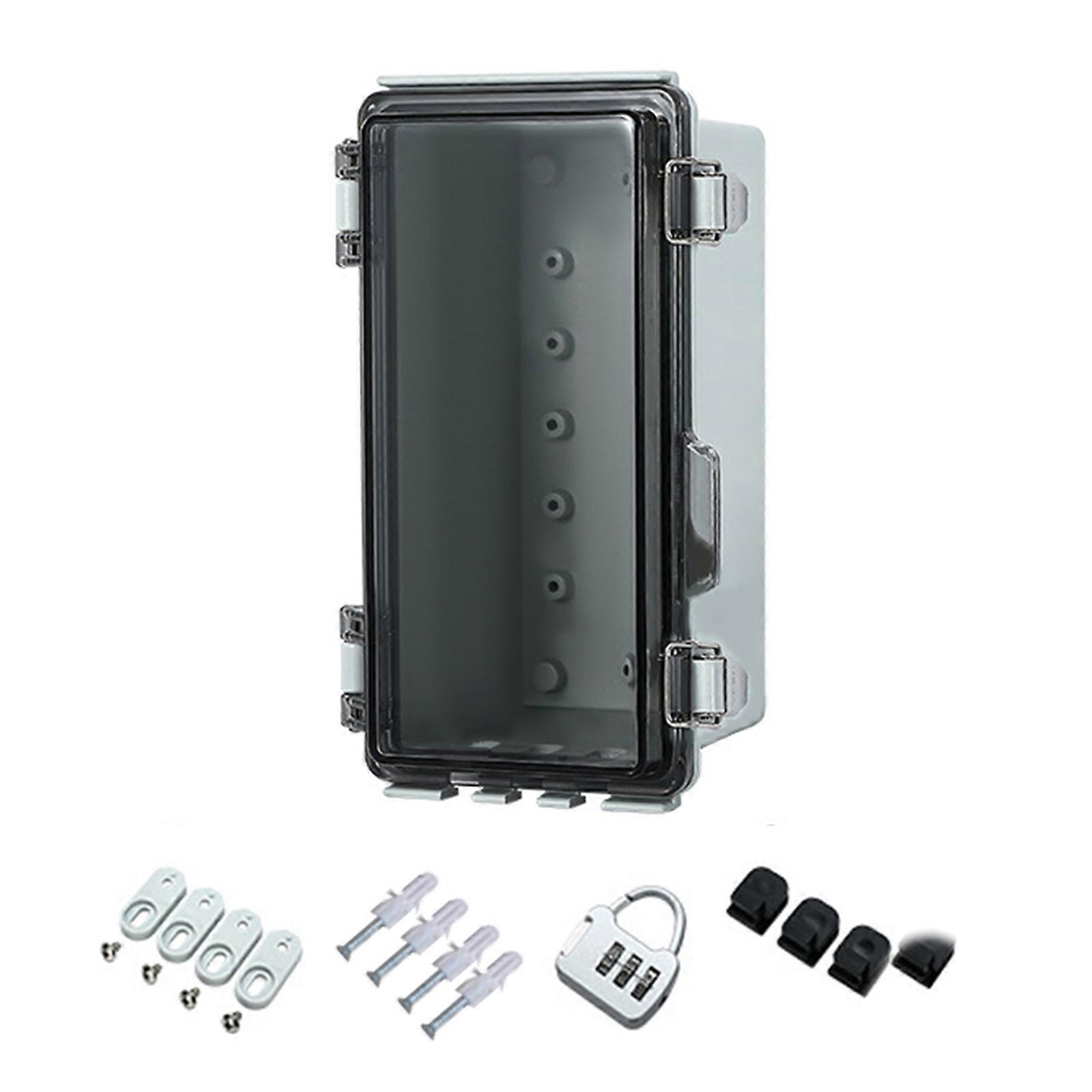 Multipurpose Large Size Waterproof Enclosures Convenient for Outdoor Power Supply With Lock And Mounting Accessories  transparent