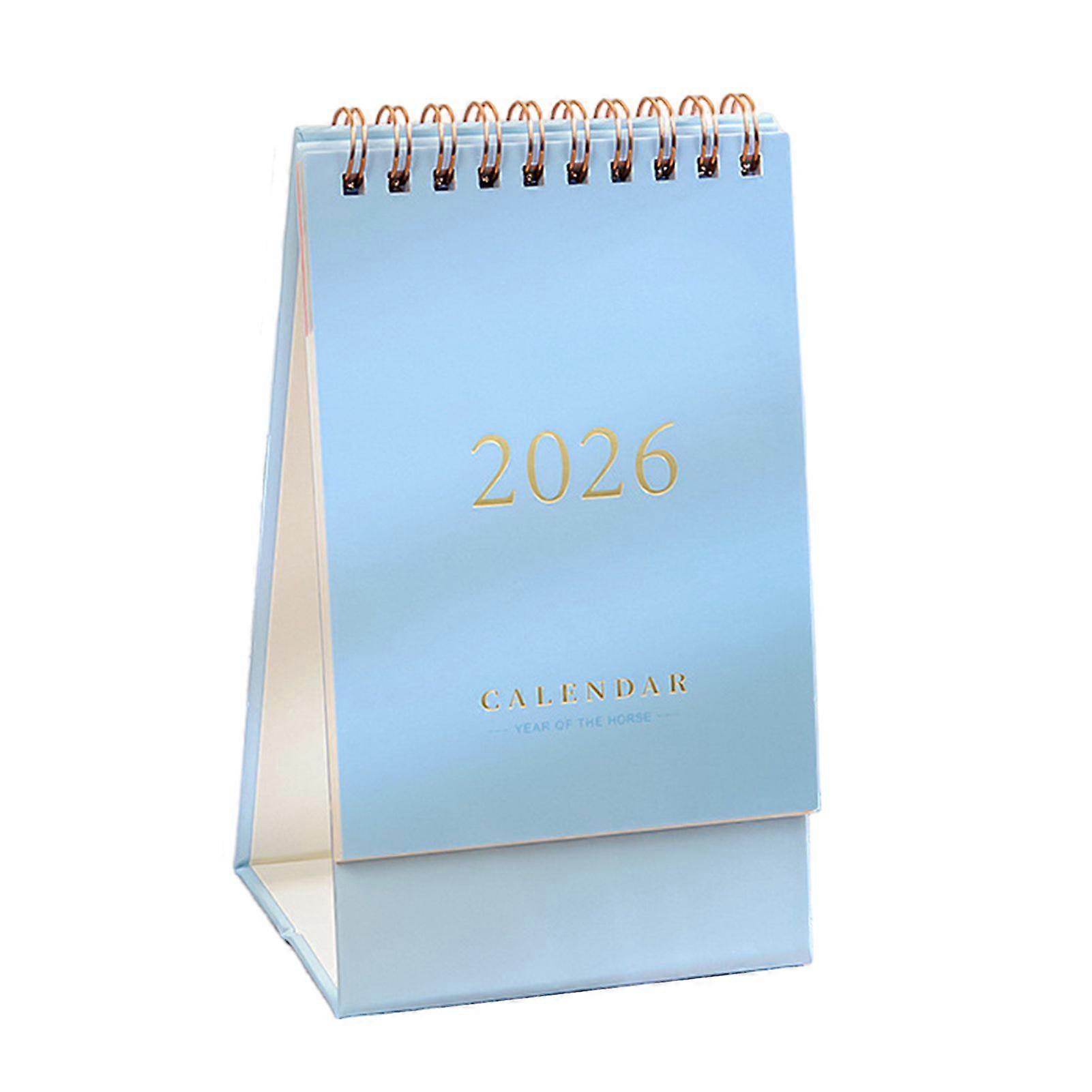 Kaesi 2026 Desk Calendar JAN 2026 - DEC 2026 Standing Flip Desktop Calendar 12 Months Planner with Twin-Wire Binding for Home Office School