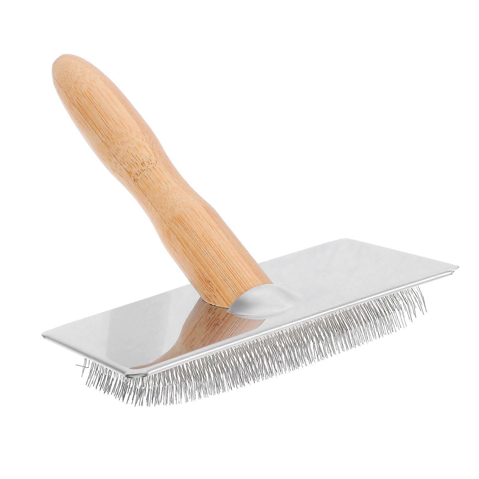 Hand Carders For Wool Spinning Weaving 12.00X7.50X2.70CM Ideal For Crafting Sessions Durable Wood And Metal 1Pcs