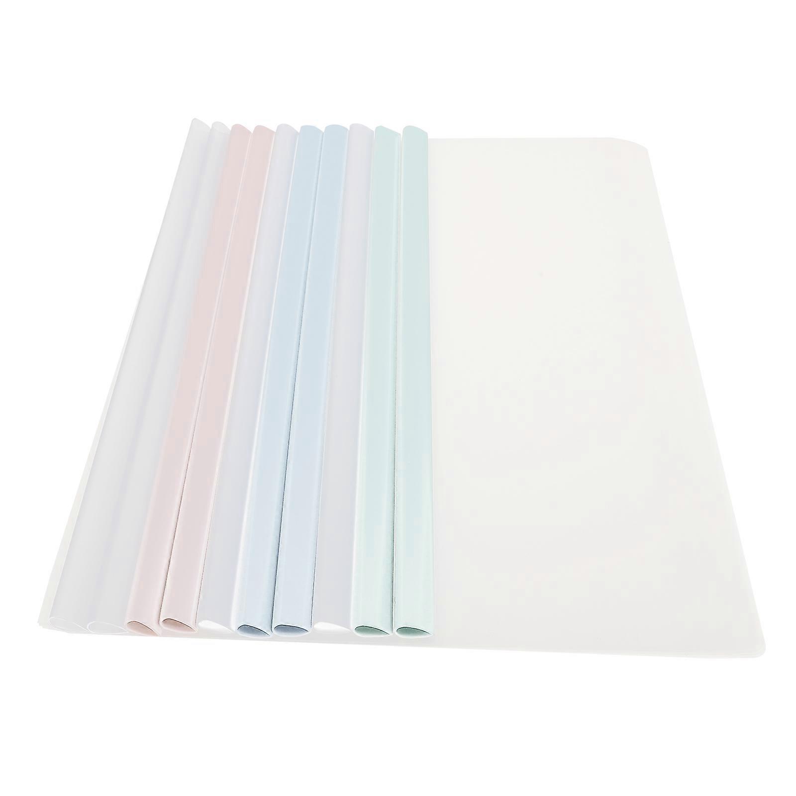 A4 Document Folders Sliding Bar for Protecting File 10Pcs Organizer