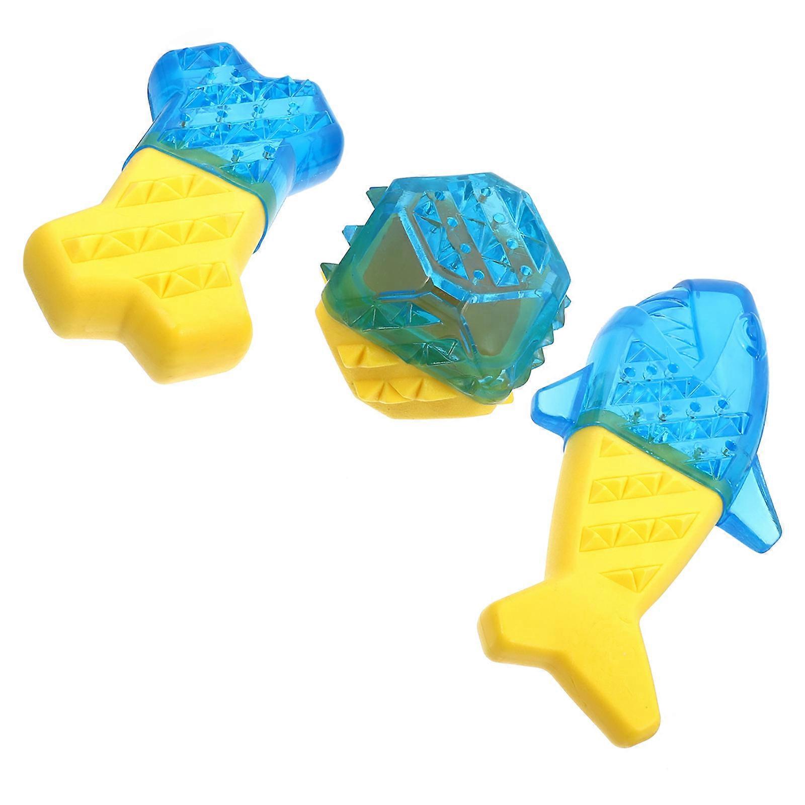 Puppy Chew Toy Fish Shape for Pet Dental Health 3Pcs Pack