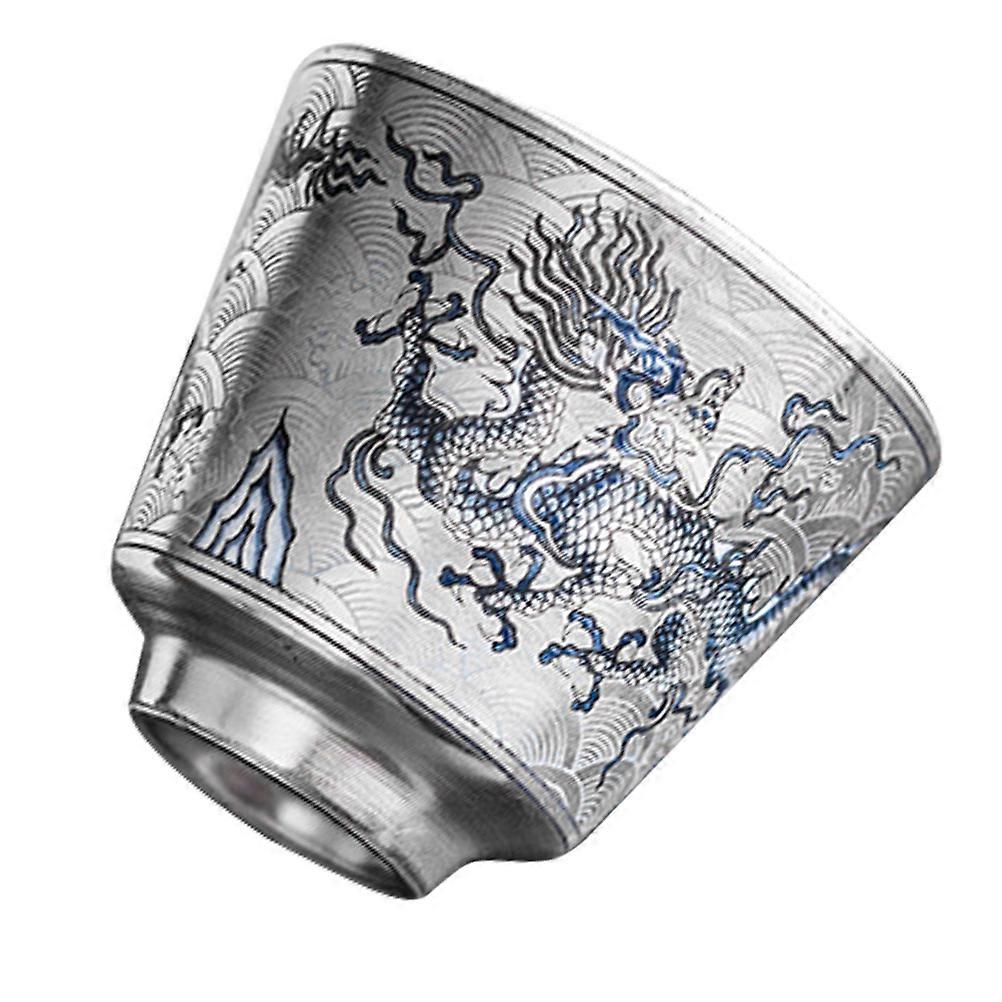 Silver Tea Cup for Tea Drinking Elegant Vintage Chinese Teaware