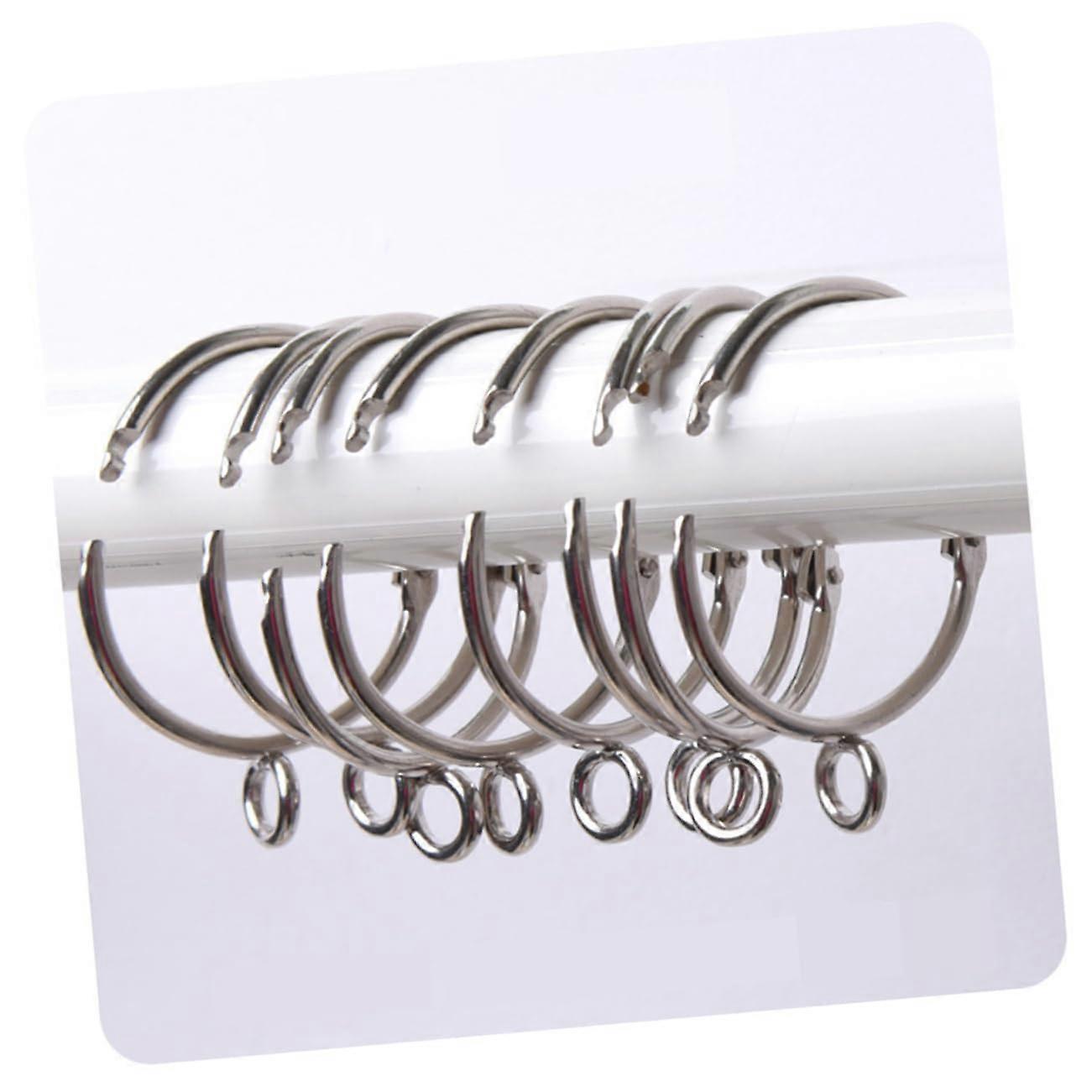 20pcs Curtain Drapery Rings with Clips for Heavy or Light Panels RV Window Hanging