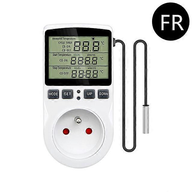 EU/US/FR Thermostat Timer Socket Digital Temperature Controller Socket Outlet With Timer Switch Sensor Probe Heating Cooling