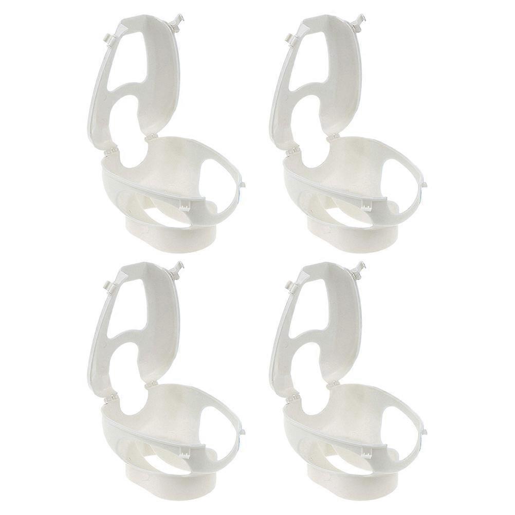 Pigeon Fixed Holder Plastic Support for Eye Observation Use 4Pcs White