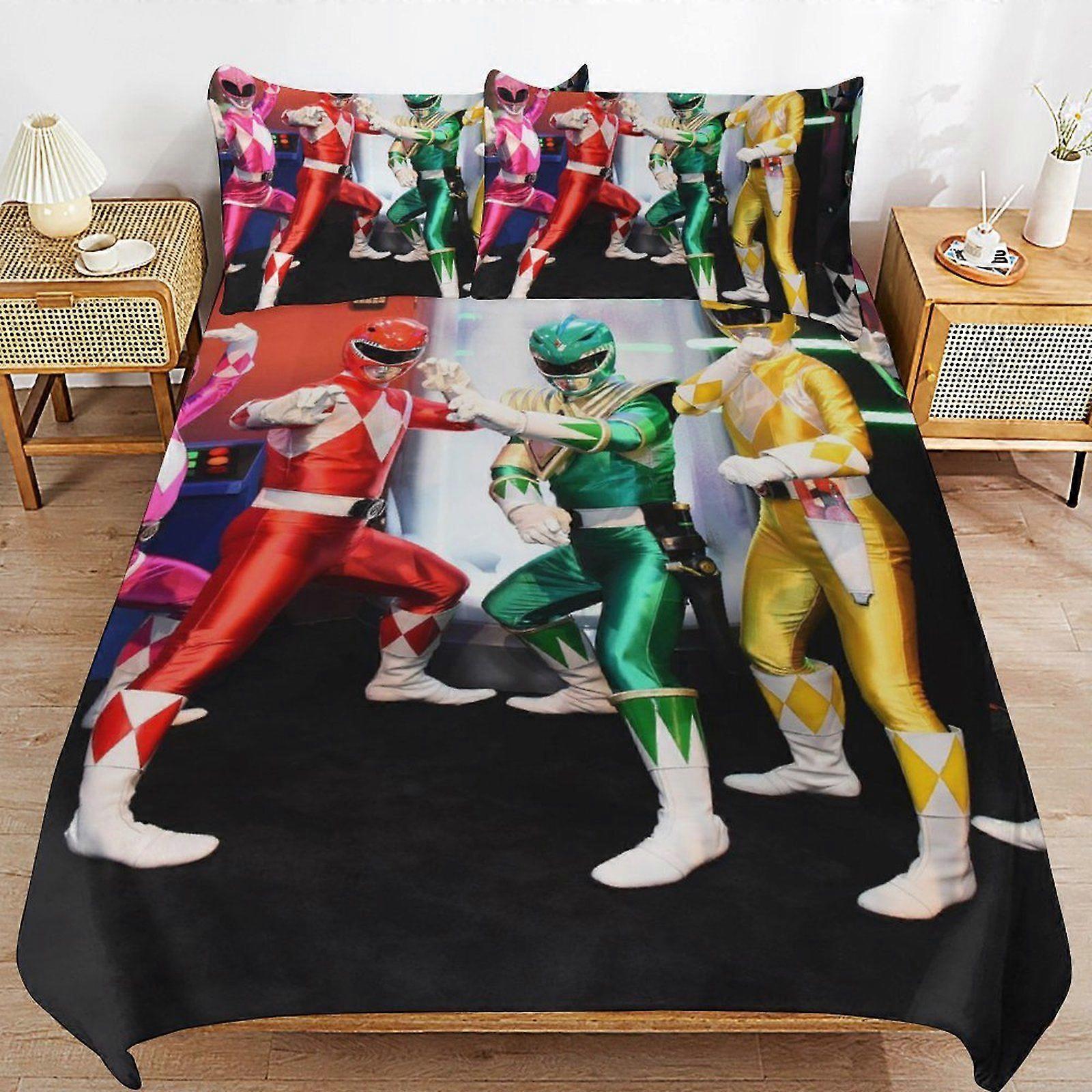 1423BF Power Rangers The Animated Series Hotel Quality Sleep Set Soft Surface Zipper Finish Wrinkle Free Duvet Cover Sets Lifesaver CF1423