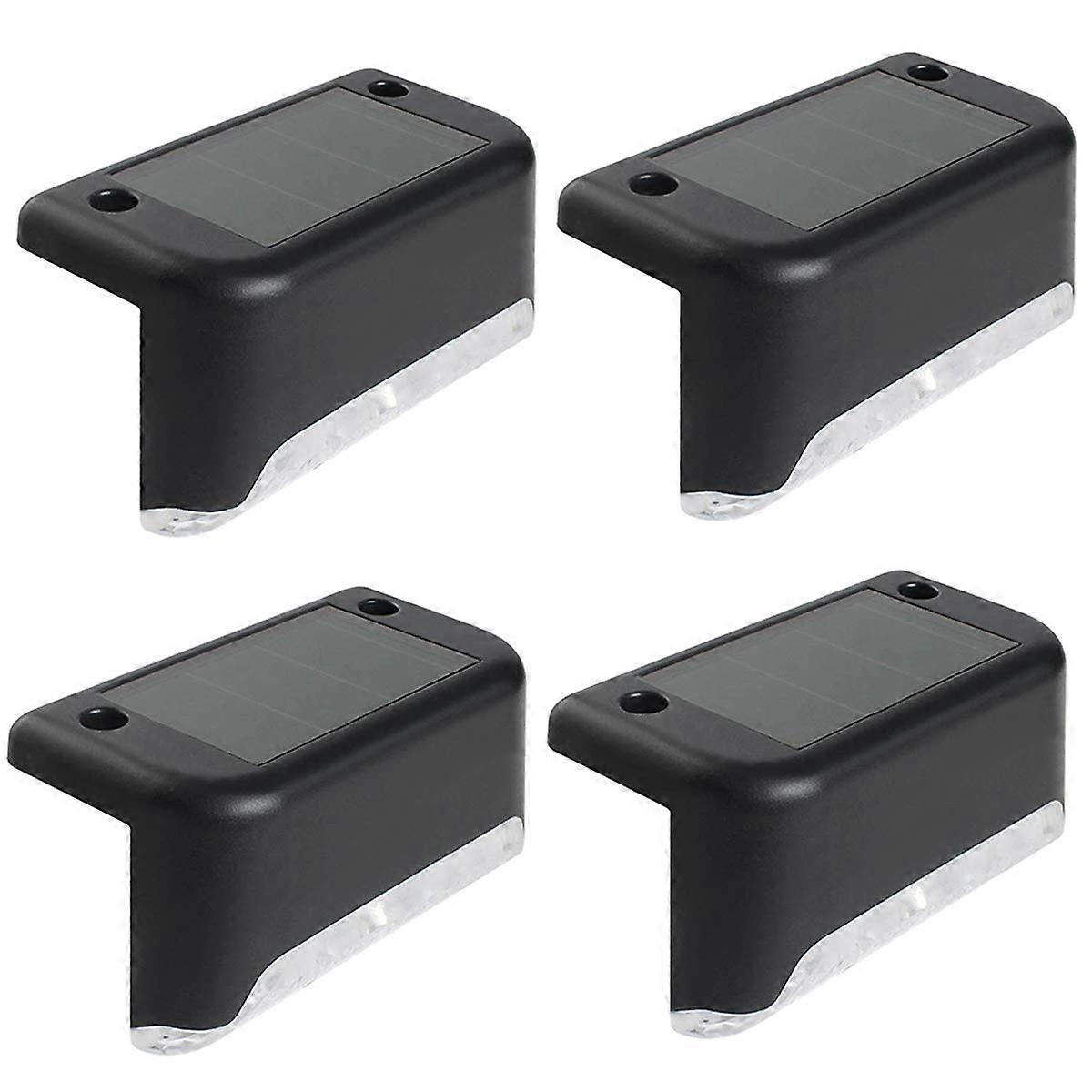 Solar Deck Lights 4pcs IP65 Waterproof LED with Smart Light Sensor for Garden Pathway Patio Fence