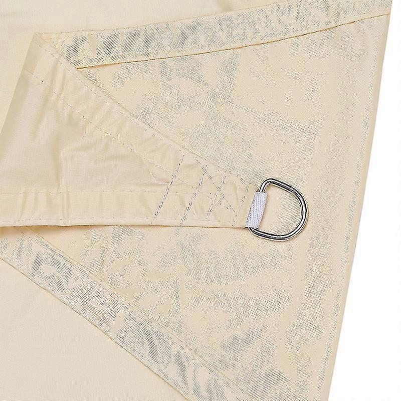 Triangular Shade Sail 2m Beige UV Block 95% Durable HDPE with D-Rings Outdoor