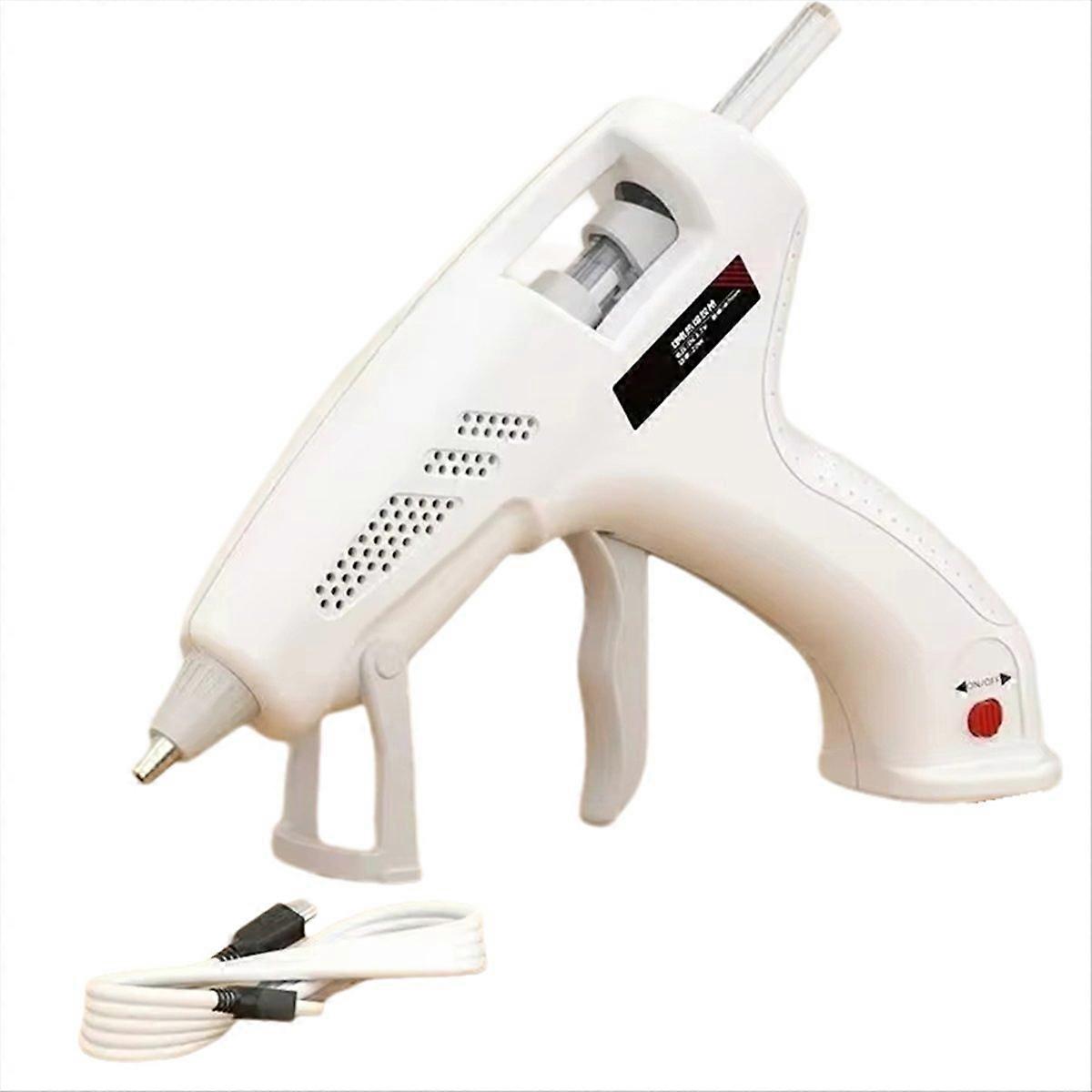 Mini White Rechargeable Hot Silicone Machine,Portable Cordless 3.7V