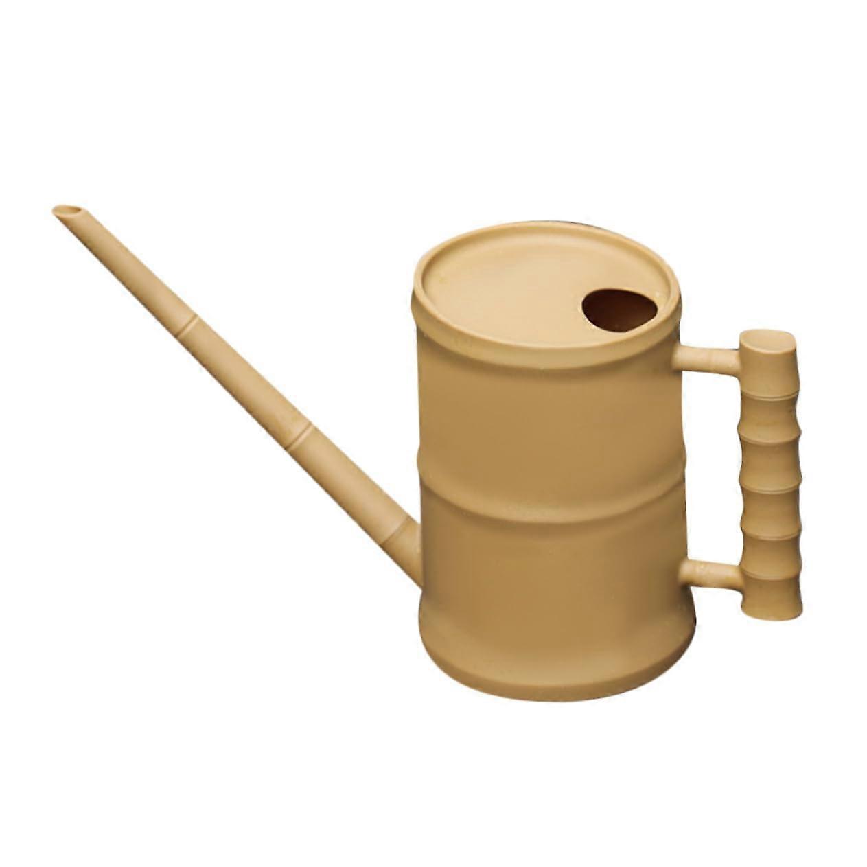 Retro Indoor Watering Can with Long Spout Ergonomic Handle Large Capacity for Plants and Flowers Yellow