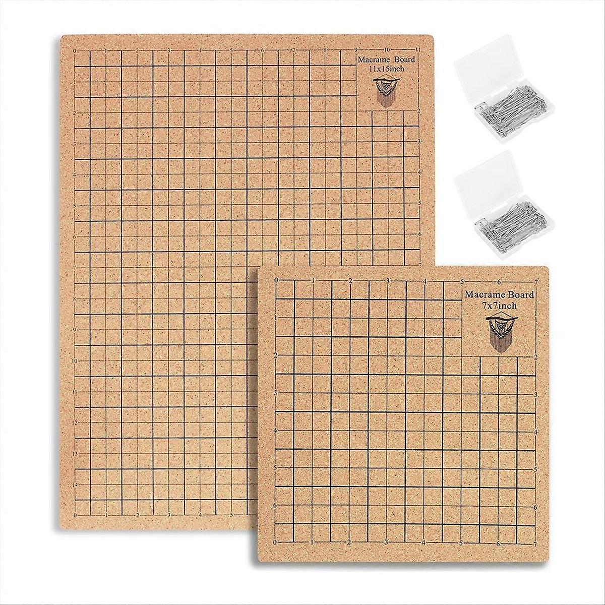 Macrame Board and Pins, 8x8inch 12x16inch Macrame Board with Grids