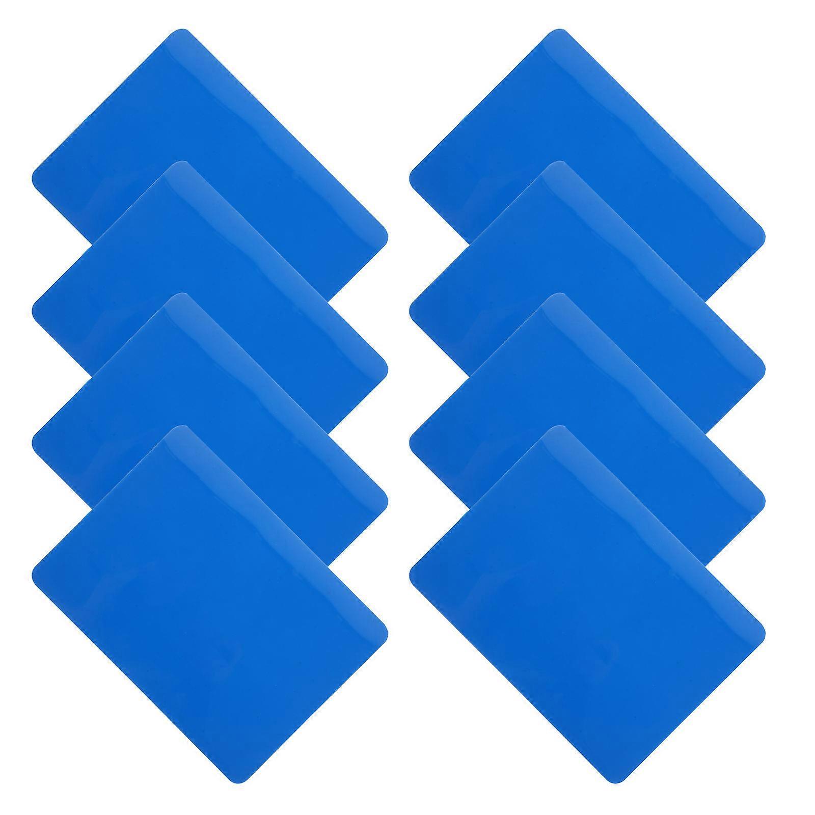 Mahjong Tile Shuffling Card for Table Games 8Pcs Blue Plastic Accessory