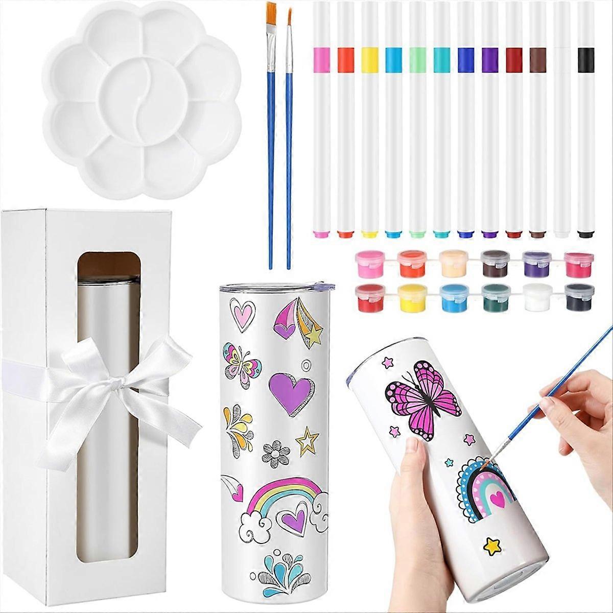  Painted Cup Decorating Kit,20 Oz Sublimation