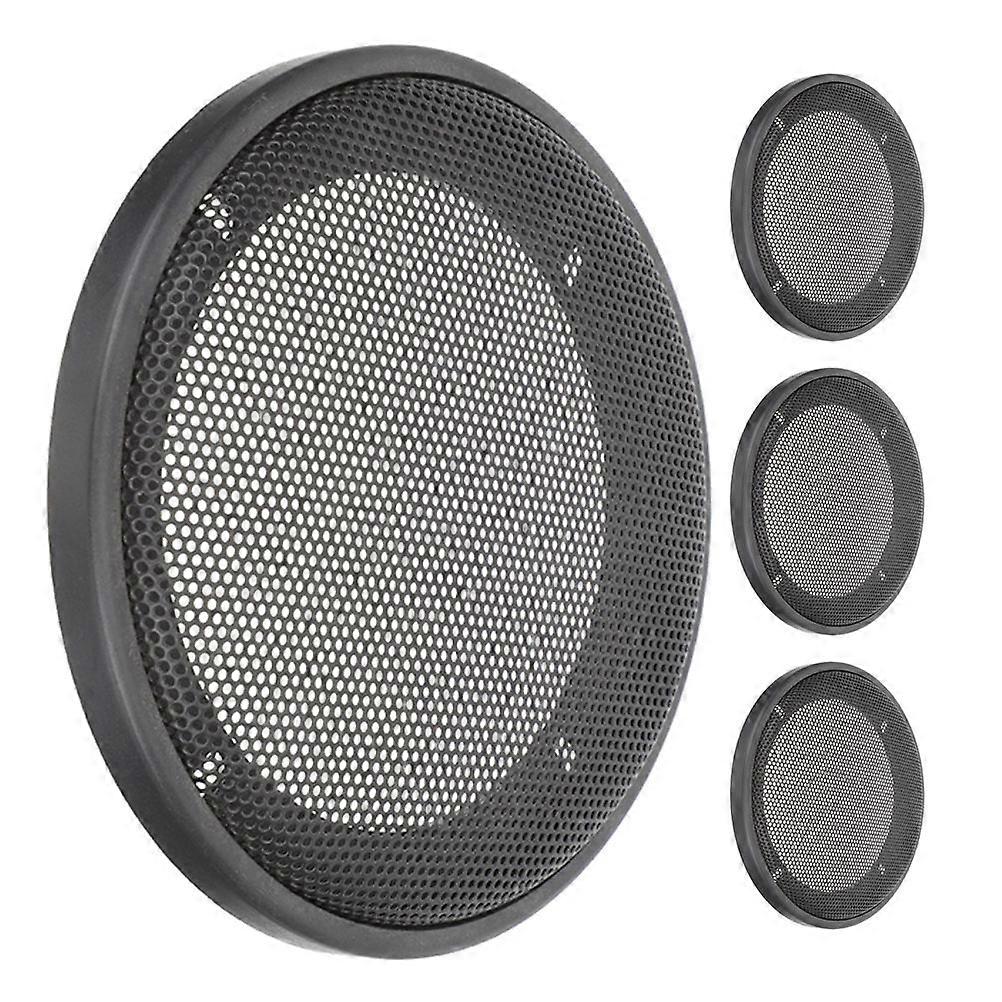 Black Speaker Circle Grille for Car 4Pcs Protective Mesh Cover Set