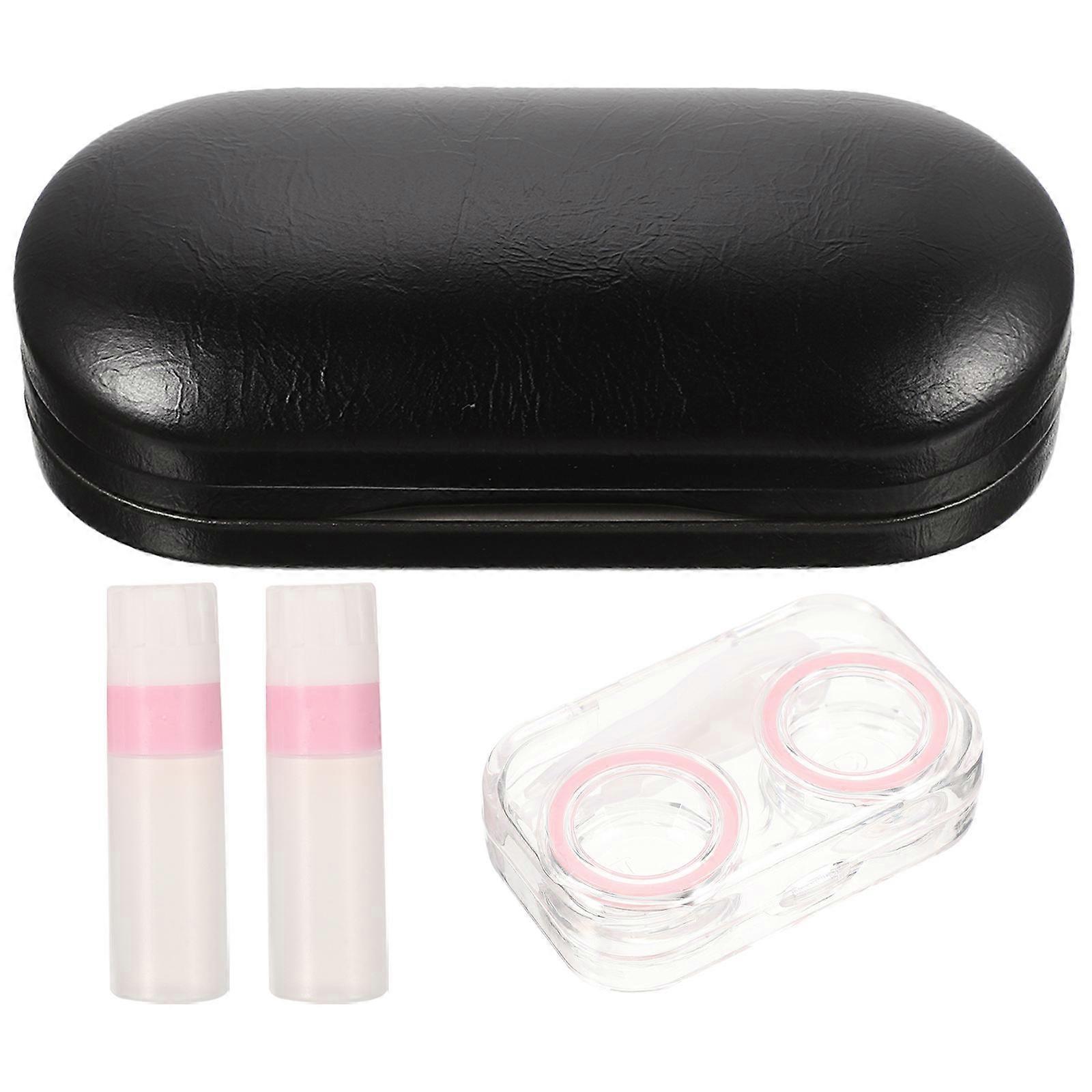 Double Eyeglass Case Lens Case Kit for Storage Use 2Sets in Pink