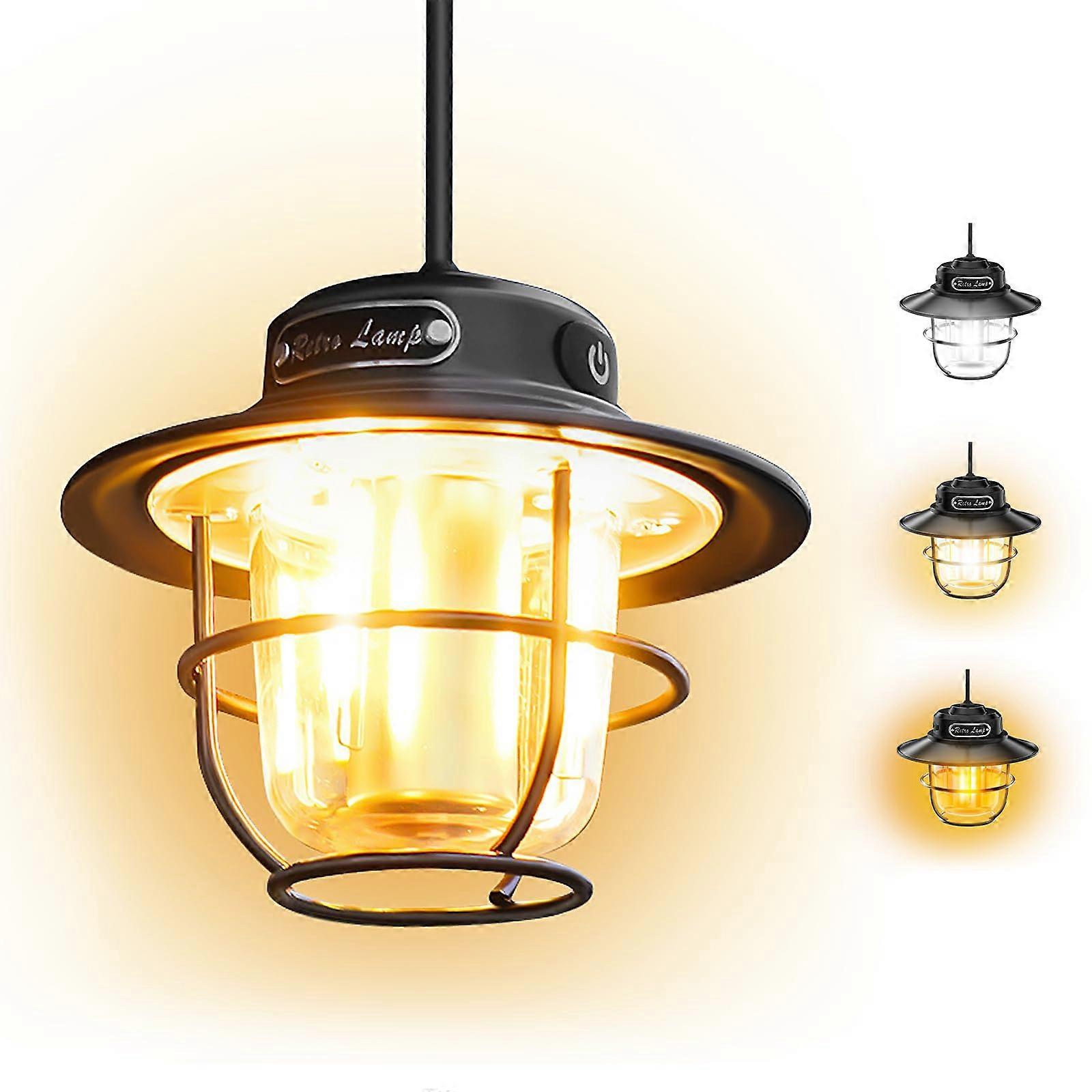 Camping Lantern Rechargeable LED 1000 Lumens IP65 Waterproof 48H Runtime 4 Modes for Outdoor Emergency