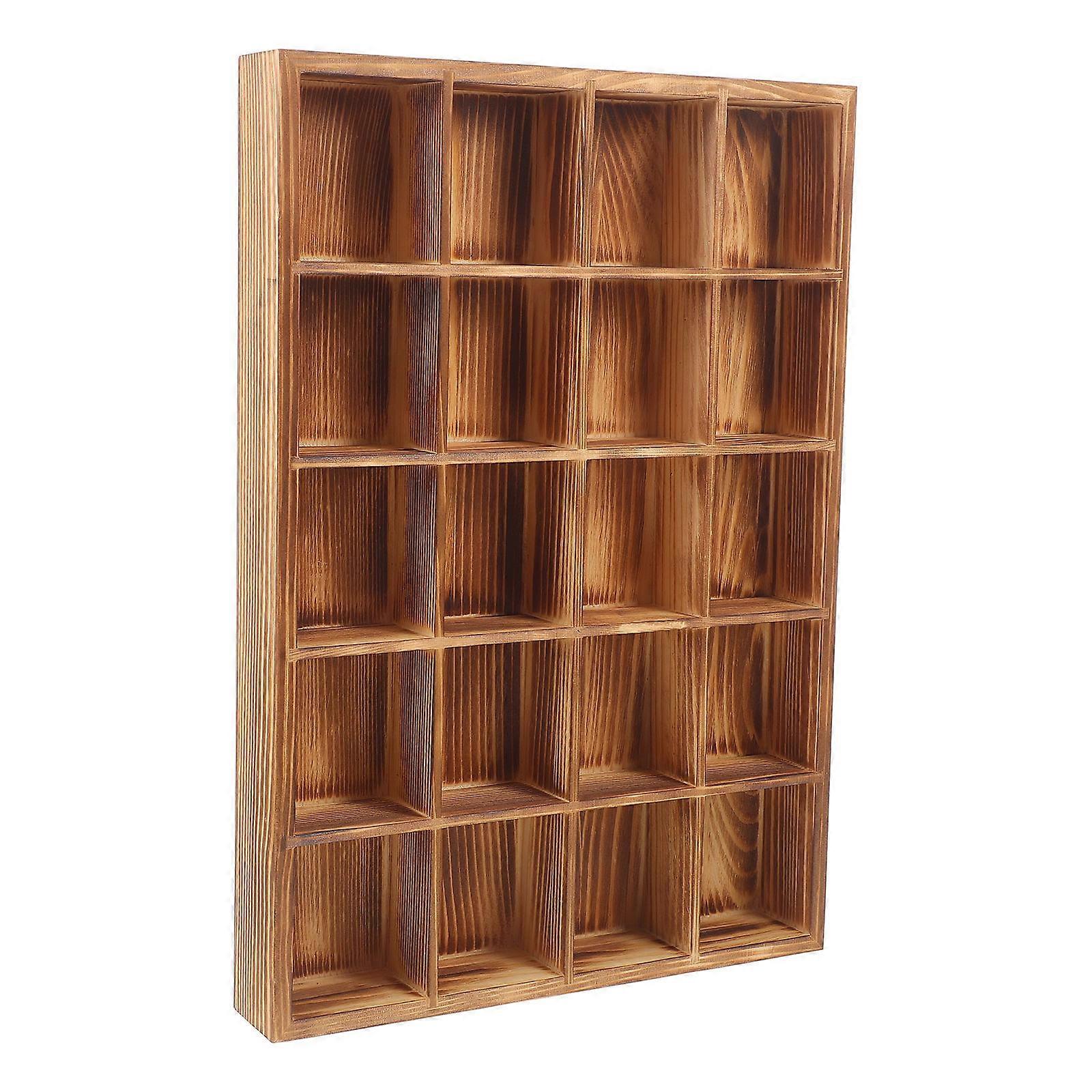 Wooden Key Organizer Box for Sorting with 20 Compartments