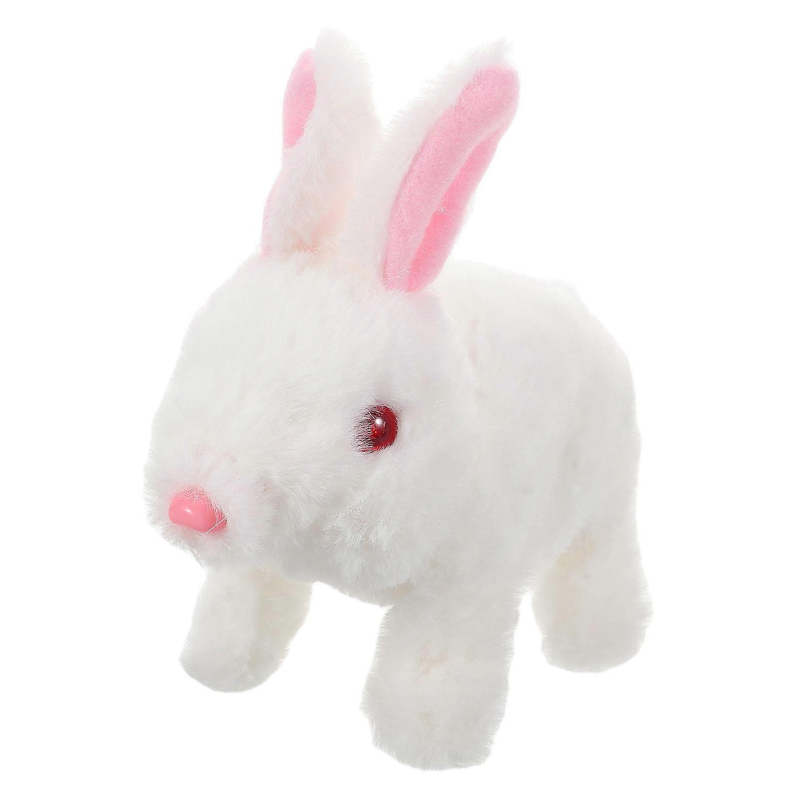 Electric Plush Bunny Toy for Kids Interactive Walking Rabbit with Light Feature