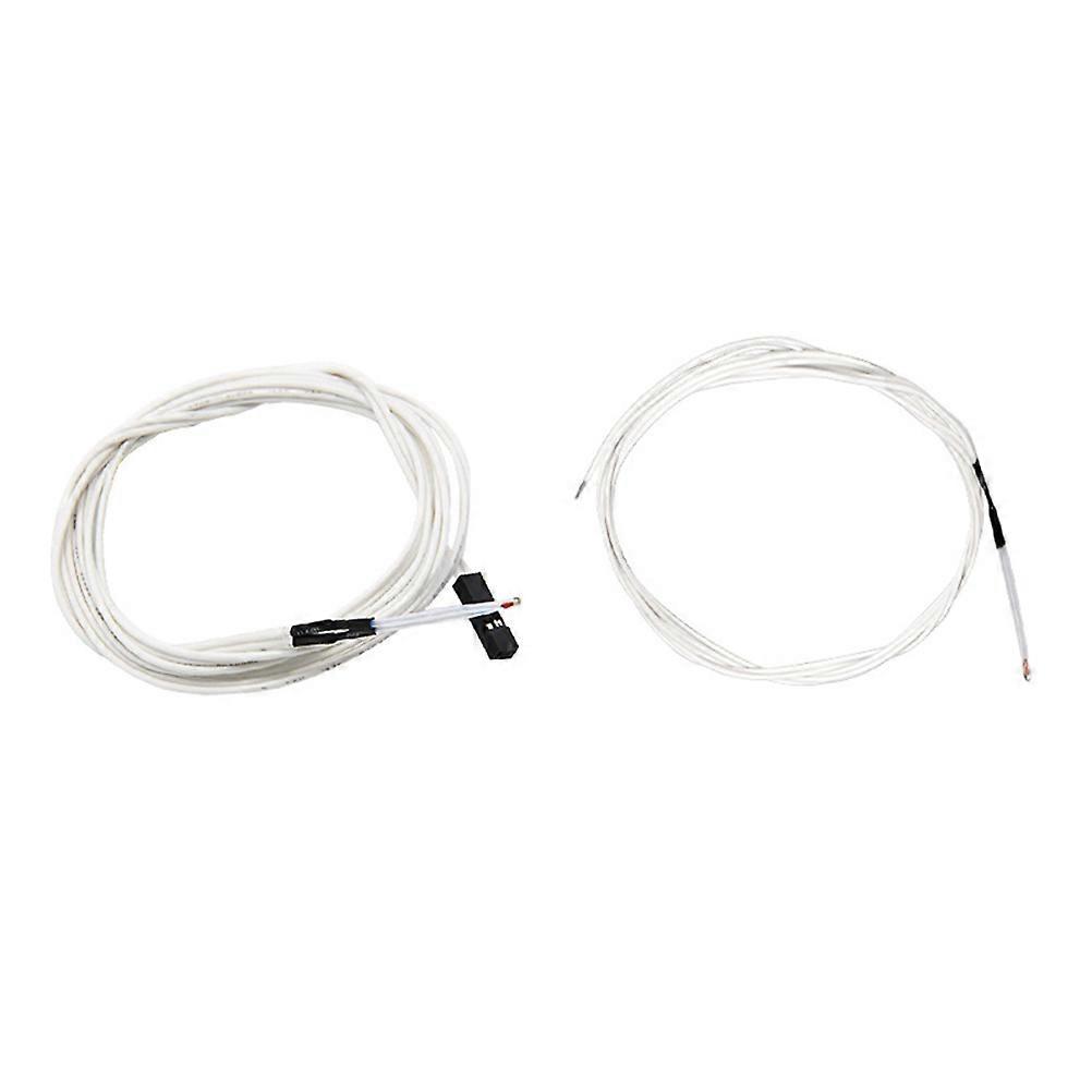 5Pcs White Thermistor Temperature Sensor Designed For 3D Printing With Glass Seal And 100K Resistance